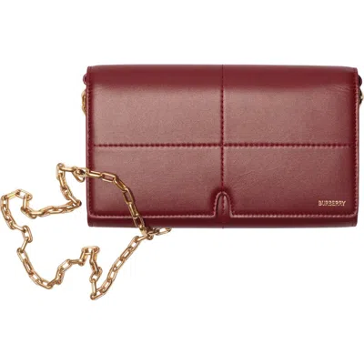 Burberry Snip Chain Strap Wallet In Red