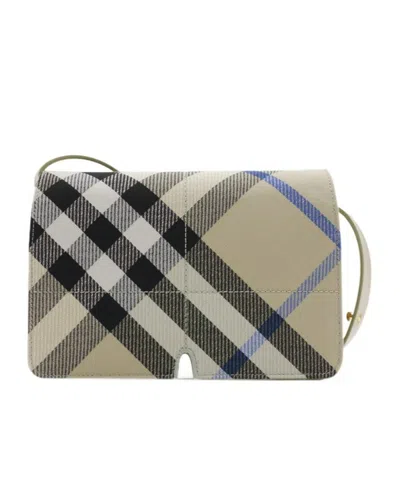 BURBERRY BURBERRY SNIP CHECKED FOLDOVER-TOP SHOULDER BAG