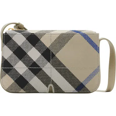 Burberry Embroidered Canvas Snip Crossbody Bag In Multi