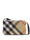 Burberry Snip Madeira Check Jacquard Shoulder Bag In Neutrals