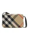 Burberry Snip Madeira Check Jacquard Shoulder Bag In Nude