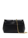 Burberry Snip Leather Clutch Bag With Chain Strap
