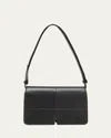 Burberry Snip Leather Flap Shoulder Bag