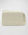 Burberry Snip Flap Leather Shoulder Bag In Almond