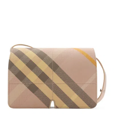 BURBERRY BURBERRY SNIP CHECK DETAILED CROSSBODY BAG