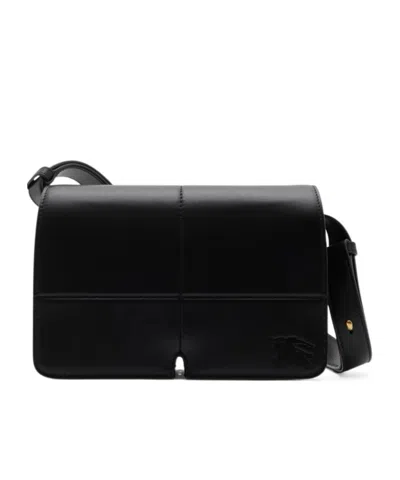 Burberry Snip Leather Crossbody Bag In Black