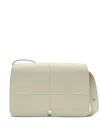 Burberry Snip Foldover-top Calf Leather Shoulder Bag In Neutrals