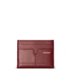 Burberry Snip Card Leather Case In Red