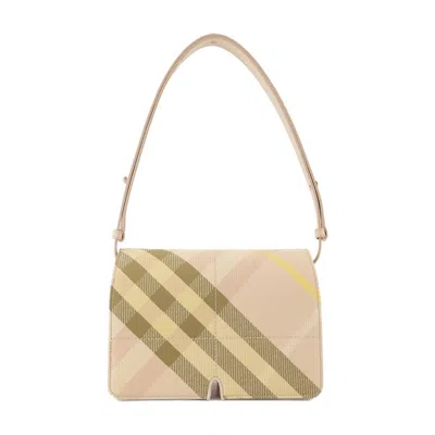 Burberry Sleek Leather Handbag For Outings In Multi