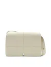 Burberry Snip Foldover-top Calf Leather Shoulder Bag In Beige