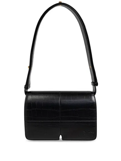 Burberry Black Leather Snip Shoulder Bag