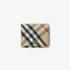 Burberry Woman Embroidered Canvas Card Holder In Sand