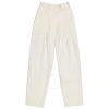 BURBERRY BURBERRY SNOW GRAIN DE POUDRE WOOL PLEATED TROUSERS