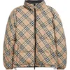Burberry Snowdon Check Down Puffer Jacket With Stowaway Hood In Neutral