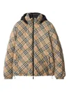 Burberry Reversible Puffer Jacket Drawstring Hem In Brown