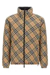 Burberry Quilted Jacket With Distinctive Plaid Pattern In Brown