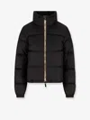 Burberry Snowdon Down Jacket With Check Profile In Black