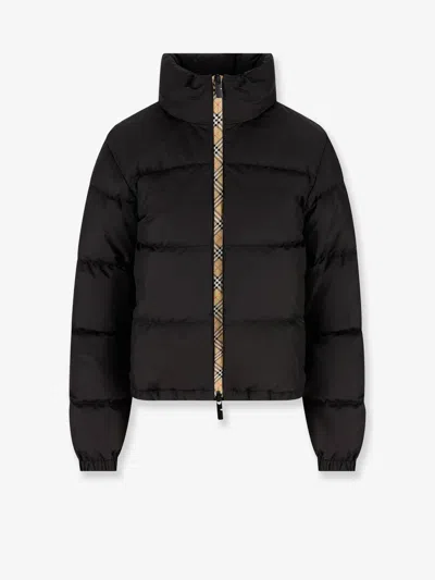 BURBERRY SNOWDON DOWN JACKET WITH CHECK PROFILE