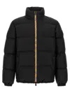 Burberry Men Snowdown Down Jacket With Checked Profile In Black