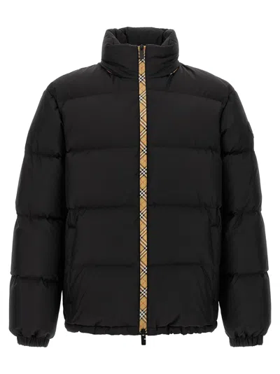 BURBERRY SNOWDON PUFFER JACKETS BLACK