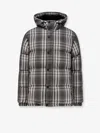 Burberry Hooded Down Jacket Quilted Design In Multi