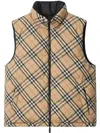 Burberry Snoshill Reversible Check Puffer Gilet Clothing In Multi
