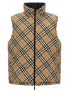 Burberry Snoshill Reversible Check Puffer Gilet Clothing In Brown