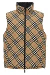 Burberry Snoshill Reversible Check Puffer Gilet Clothing In Sand