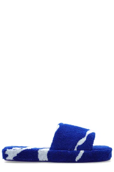 Burberry Snug Towelling Finish Slip In Blue