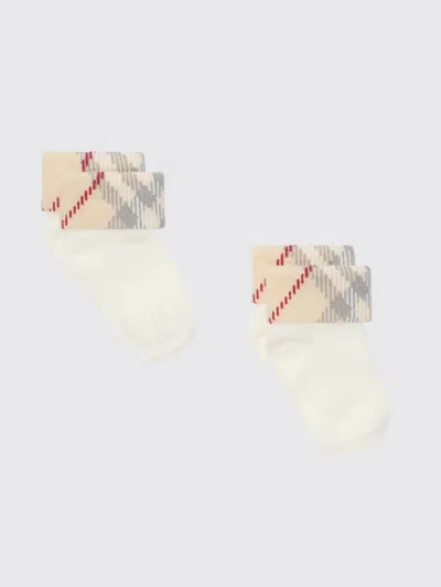 BURBERRY SOCKS BABY BURBERRY KIDS COLOR WHITE,H18496001