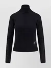 Burberry Soft Blend Turtleneck Sweater With Long Sleeves In Blue