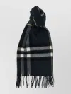 Burberry Cashmere Scarf With Classic Check Pattern In Black