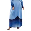 Burberry Soft Cornflower Blue Lise Constellation-print Silk Ruffle Skirt In Blue