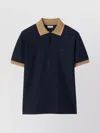 Burberry Men's Cotton Polo Shirts In Black