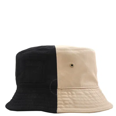 Burberry Soft Fawn Bicolor Twill Bucket Hat In Multi