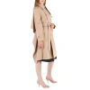 BURBERRY BURBERRY SOFT FAWN COTTON TWILL CONTRAST CAPE DETAIL DOUBLE-BREASTED TRENCH COAT