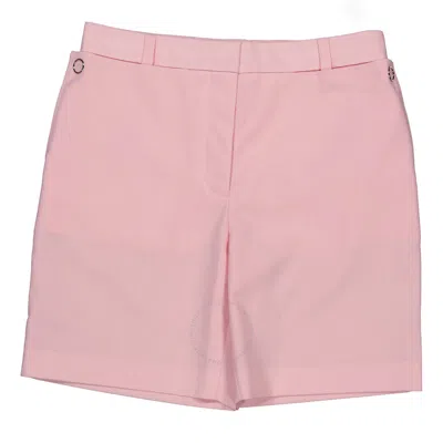 Burberry Soft Pink Mae Pocket Detail Wool Tailored Shorts