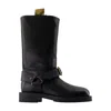 Burberry Saddle Boots In Black