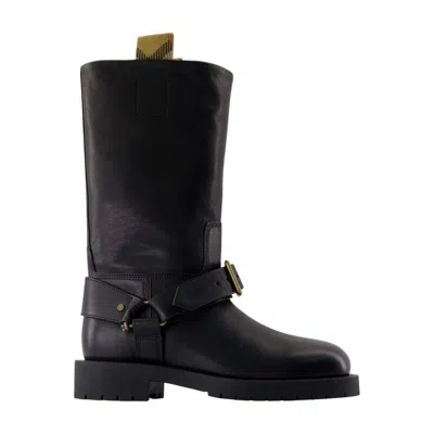 BURBERRY BURBERRY SOFT SADDLE LOW BOOTS