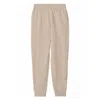 BURBERRY BURBERRY SOFT TAUPE LARKAN LOGO EMBROIDERED TRACK PANTS