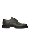 Burberry Soho Leather Brogues In Green