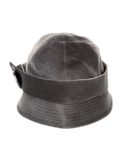 Pre-owned Burberry Solid Bucket Hat. In Gray