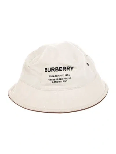Pre-owned Burberry Solid Bucket Hat In Neutral