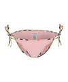 Burberry Solid Color Bikini In Pink