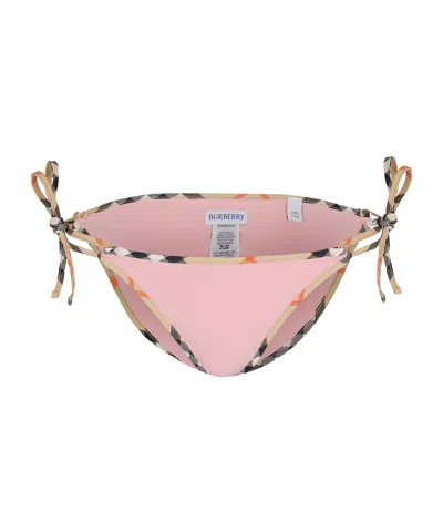 Burberry Solid Color Bikini In Pink