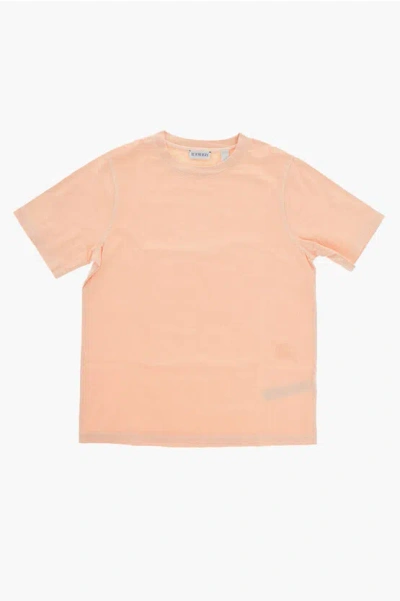 Burberry Solid Color Cotton Cedar Crew-neck T-shirt
