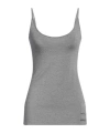 Burberry Solid Color Sleeveless T-shirt In Gray