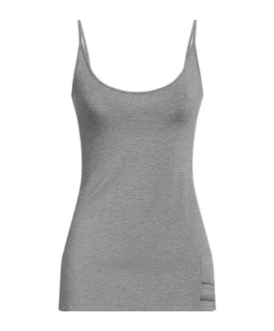 Burberry Solid Color Sleeveless T-shirt In Gray