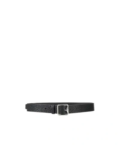 Burberry Solid Colour Belt In Black