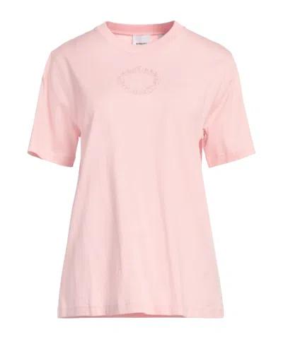 Burberry Solid Colour T-shirts In Pink